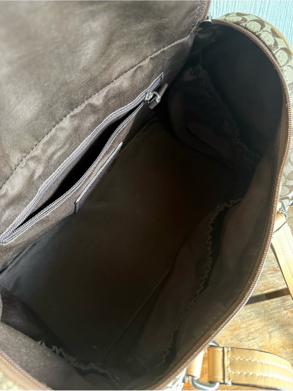 Coach Signature Canvas Boston Satchel Bag - Picture 7 of 10